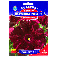 Петунія багатоквіткова Оксамитова троянда 5 шт, Gl Seeds