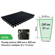 Касета для розсади 96 комірок, Польща