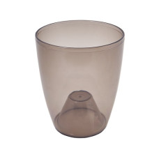 Вазон "Орхідея" (коричневий-прозорий), 12*14 см, Алеана,  1 л
