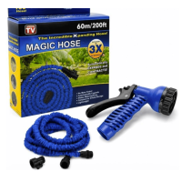 Шланг розтяжний Magic Hose 60 м в комплекті пістолет 3/4 зовнішнє та внутрішнє різьблення