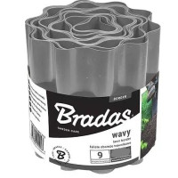 Бордюр хвилястий газонний 9 м х 15 см, сірий, Bradas