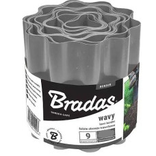 Бордюр хвилястий газонний 9 м х 15 см, сірий, Bradas