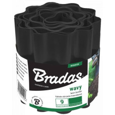 Бордюр хвилястий газонний 9 м х 10 см, чорний, Bradas