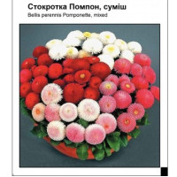 Маргаритка Помпон, cуміш, 0.05 г, Садиба