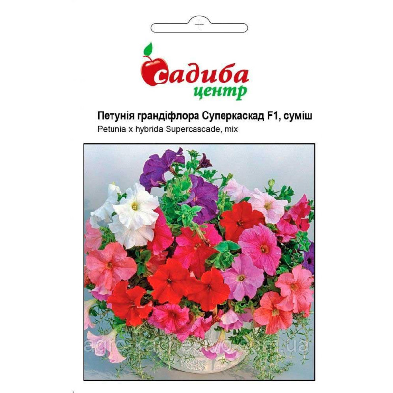Петунія великоквіткова SUPERCASCADE F1 MIX 20 шт, Садиба
