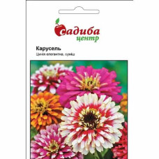 Цинія Карусель, суміш, 0,5 г, Садиба Центр