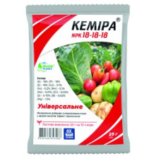 Мінеральне добриво Кеміра NPK 18-18-18,, 25 г, Organic Planet