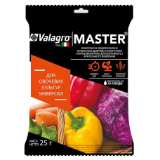 Удобрение Master для овощных культур, 25 г, Valagro
