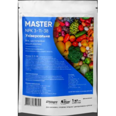 Добриво мінеральне Master NPK 3-11-38, 1 кг , Valagro