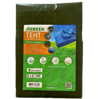 Тент 200 г/м2 3 м*4 м темно-зелений, Agreen