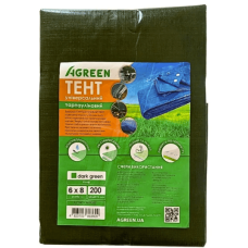 Тент 200 г/м2 3 м*4 м темно-зелений, Agreen