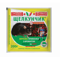 Родентицид Лускунчик зерно червоно-зелене МІКС 200 г