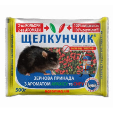Родентицид Лускунчик зерно червоно-зелене МІКС 500 г